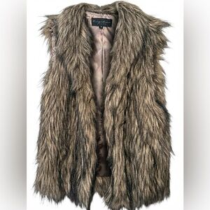 Vintage Havana Shaggy Faux Fur Vest The Black Label